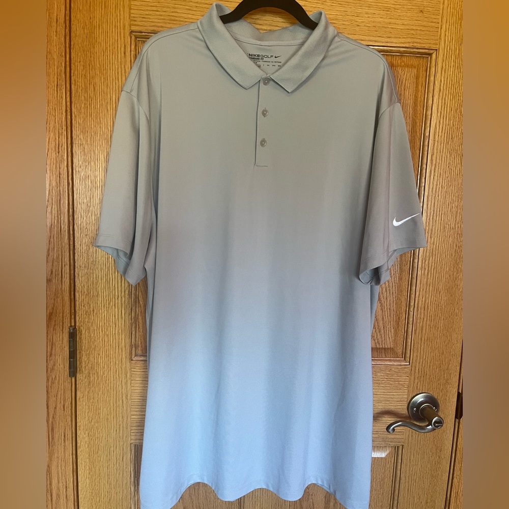 Nike Dri-Fit Solid Gray Golf Polo - size 3XL